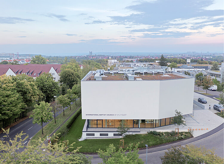 IBC Stuttgart Luftaufnahme Front